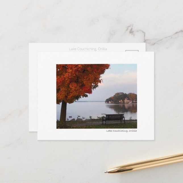 Orillia Lake Couchiching Canada Photography  Postcard (Front/Back In Situ)