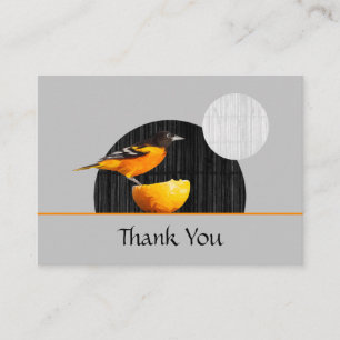 Oriole Bird Thank You Business Card