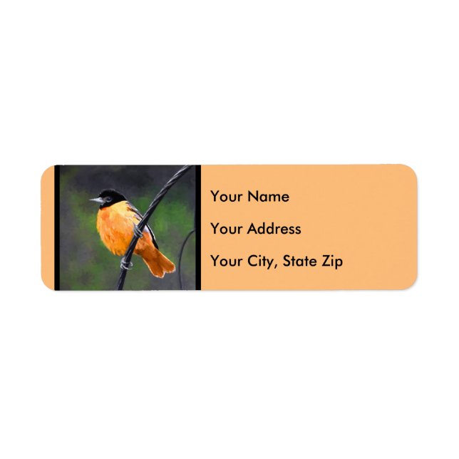 Oriole Painting - Original Bird Art (Front)