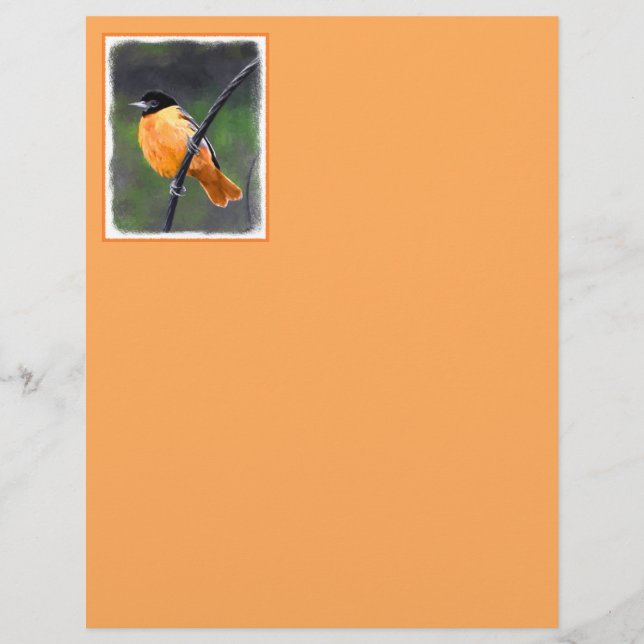 Oriole Painting - Original Bird Art (Front)
