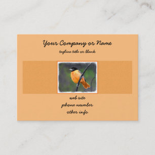Oriole Painting - Original Bird Art Business Card