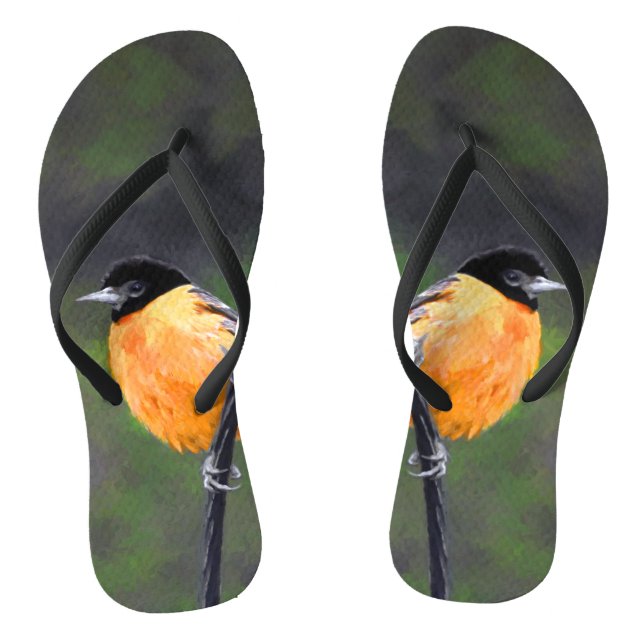 Oriole Painting - Original Bird Art Jandals (Footbed)