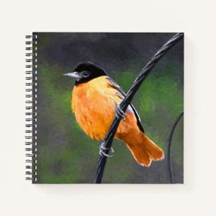 Oriole Painting - Original Bird Art Notebook