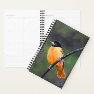 Oriole Painting - Original Bird Art Planner