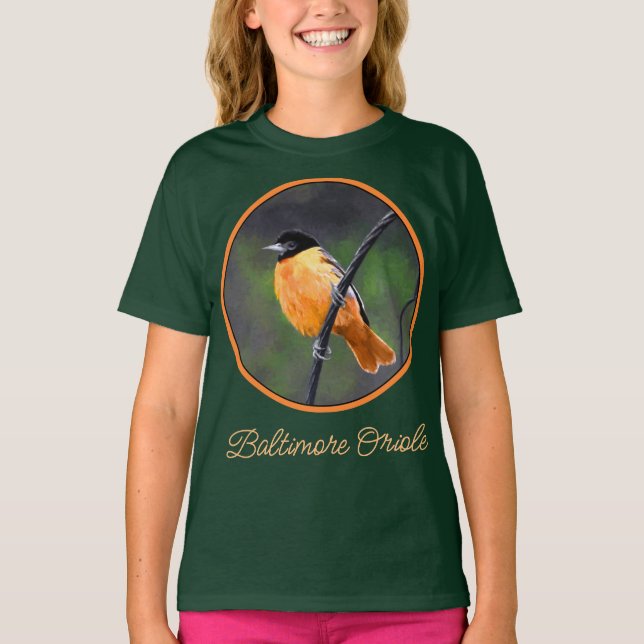 Oriole Painting - Original Bird Art T-Shirt (Front)