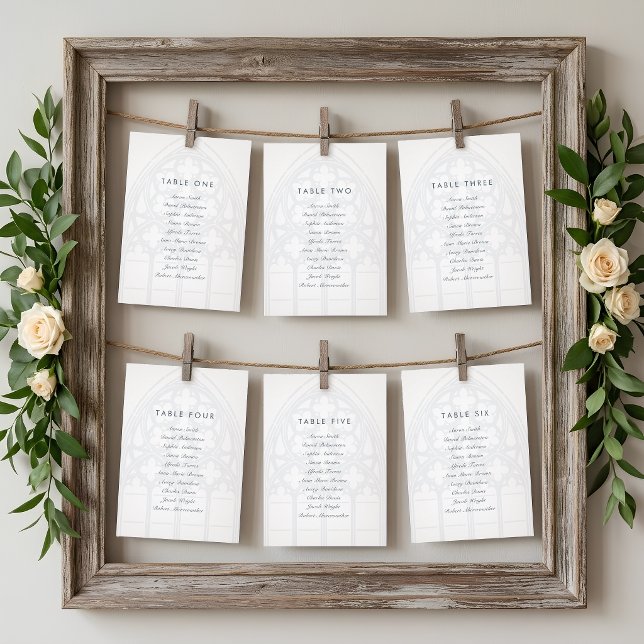 Orion Blue Gothic Classic Wedding Seating Card (Creator Uploaded)