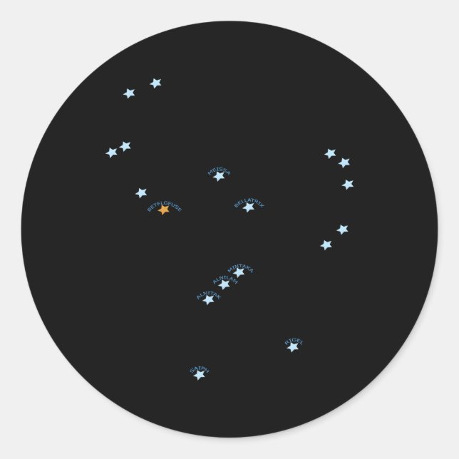 Orion Constellation Classic Round Sticker (Front)