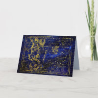 orion constellation greeting card