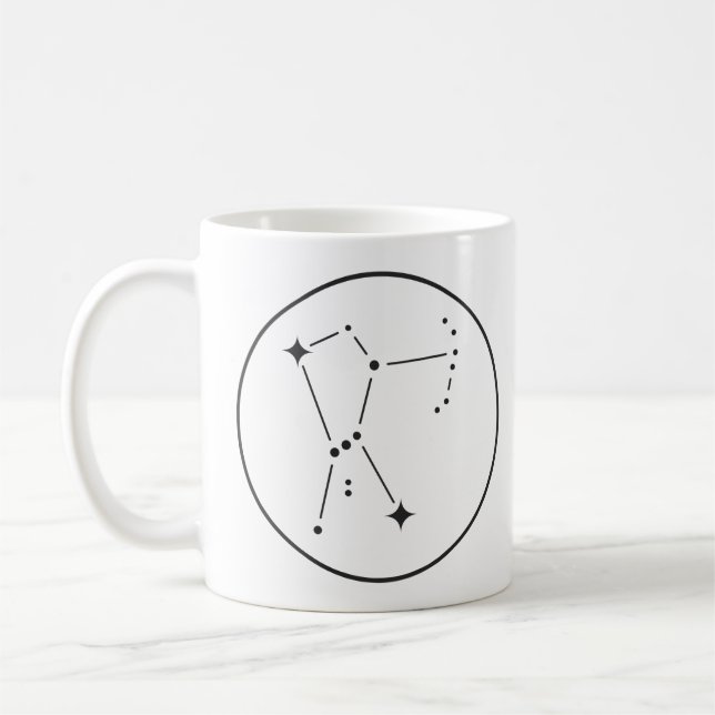 Orion Constellation Minimal Star Chart Coffee Mug (Left)
