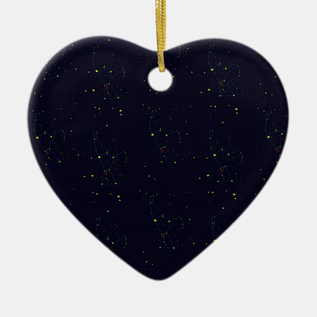 Orion constellation wallpaper ceramic tree decoration (Front)