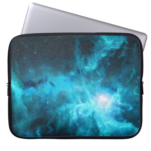 Orion nebula, blue light, astronomy. laptop sleeve (Front)