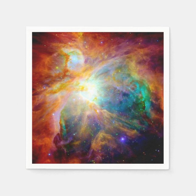 Orion Nebula Colourful Galaxy Paper Napkins (Front)