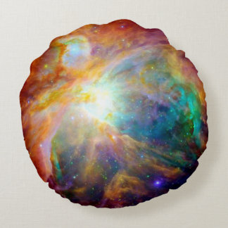 Orion Nebula Colourful Galaxy Round Pillow