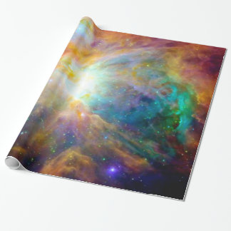 Orion Nebula Colourful Galaxy Wrapping Paper