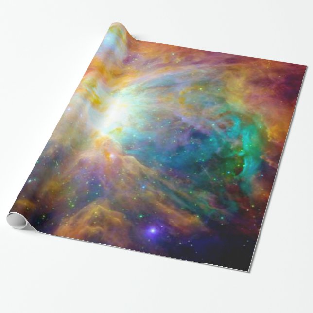 Orion Nebula Colourful Galaxy Wrapping Paper (Unrolled)
