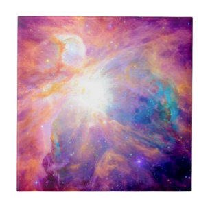 Orion Nebula Colourful Pink Purple Tile