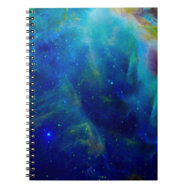 Orion Nebula cosmic galaxy space universe Spiral Notebook (Front)