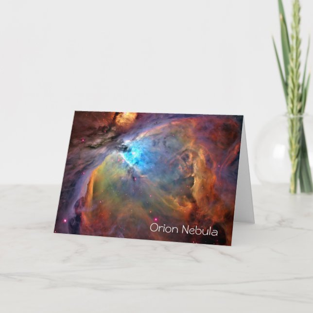 Orion Nebula Greeting Card Blank Inside (Front)