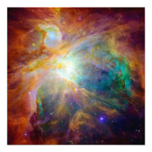 Orion Nebula (Hubble & Spitzer Telescopes) Photo Print