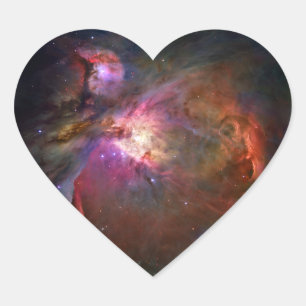 Orion Nebula (Hubble Telescope) Heart Sticker