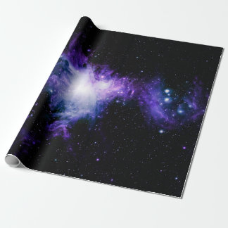 Orion Nebula Long Purple Blue Wrapping Paper