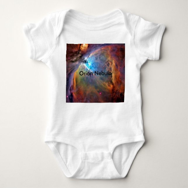 Orion Nebula Space Galaxy Baby Bodysuit (Front)