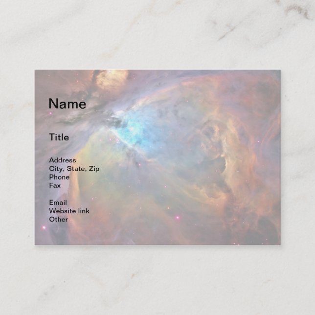 Orion Nebula Space Galaxy Business Card (Front)