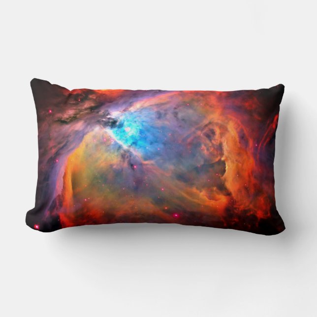 Orion Nebula Space Galaxy high contrast Lumbar Cushion (Front)