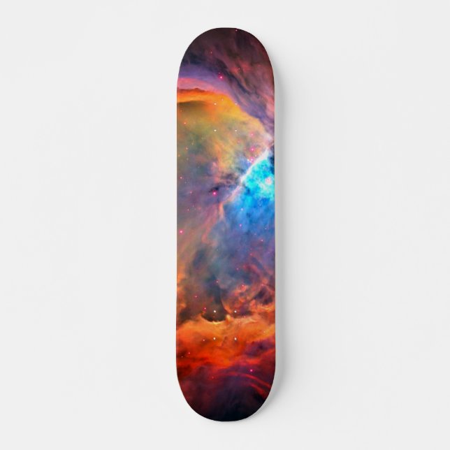 Orion Nebula Space Galaxy high contrast Skateboard (Front)
