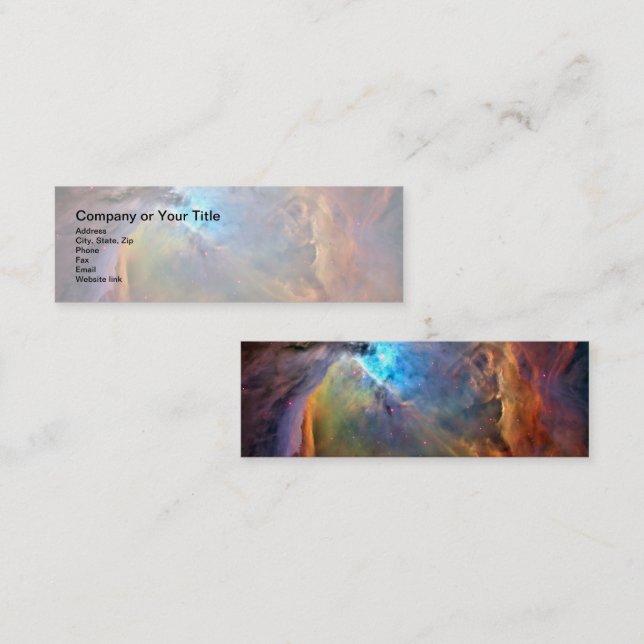 Orion Nebula Space Galaxy Mini Business Card (Front/Back)