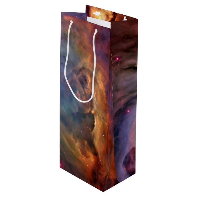 Orion Nebula Space Galaxy Wine Gift Bag (Front Angled)