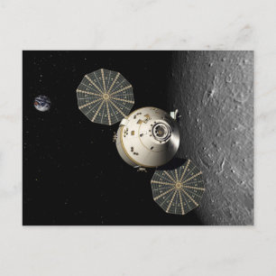Orion Spacecraft in Lunar Orbit Postcard