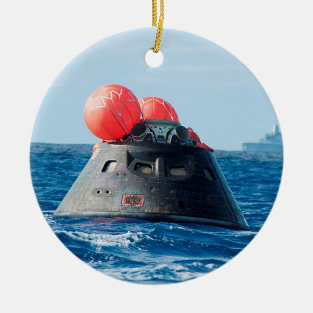 Orion Spacecraft Parachute Landing Ceramic Tree Decoration (Front)