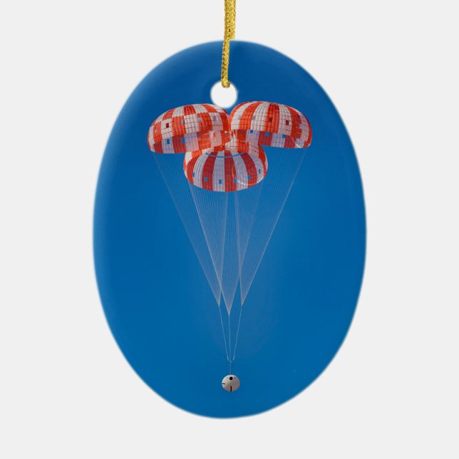 Orion Spacecraft Parachute Landing Ceramic Tree Decoration (Front)