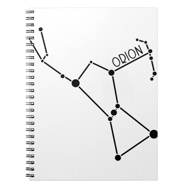 Orion the hunter Constellation Stars graphic Notebook (Front)