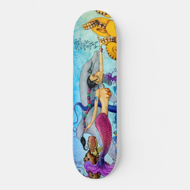 Orisha Mermaid Pro Deck Skateboard (Front)