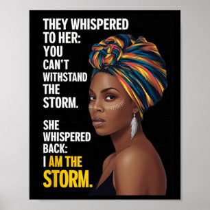 Orisha Oya I Am The Storm - Black History Month Si Poster