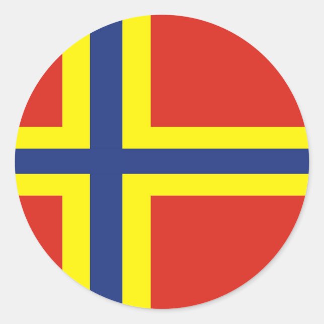 orkney country flag great britain united kingdom classic round sticker (Front)