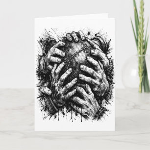 Orkney Dark Art Ink Illustration – Grasping Hands  Card