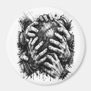 Orkney Dark Art Ink Illustration – Grasping Hands Magnet