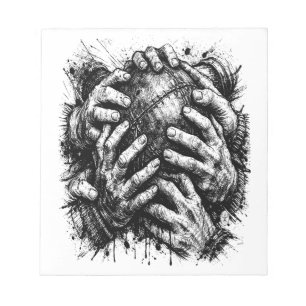 Orkney Dark Art Ink Illustration – Grasping Hands Notepad