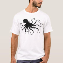 Orkney Dark Ink Illustration – Grasping Octopus