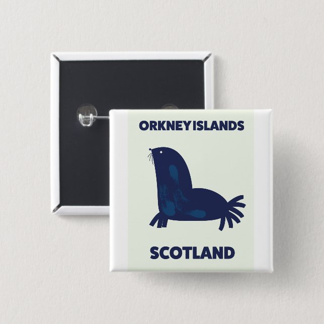Orkney Islands, Scotland 15 Cm Square Badge (Front & Back)