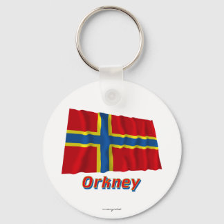 Orkney Waving Flag with Name Key Ring