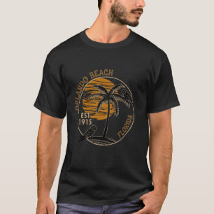 Orlando Beach Florida Vintage Sunset Palm Tree Sum T-Shirt