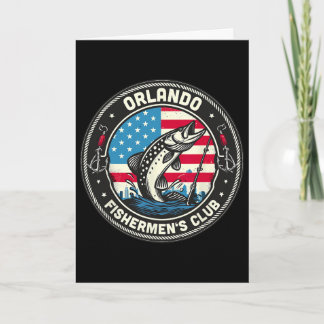 Orlando Fishermen's Club American Flag Fishing  Card
