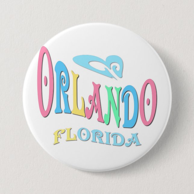 Orlando Florida 7.5 Cm Round Badge (Front)