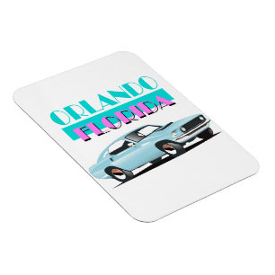 Orlando Florida 80s poster Magnet