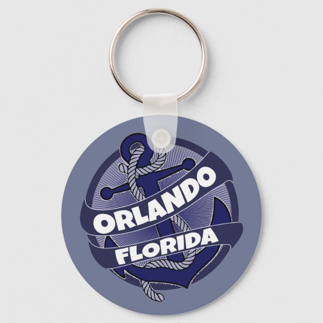 Orlando Florida anchor swirl keychain (Front)