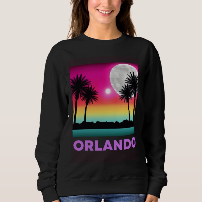 Orlando Florida Beach Retro Vacation Sweatshirt (Front)